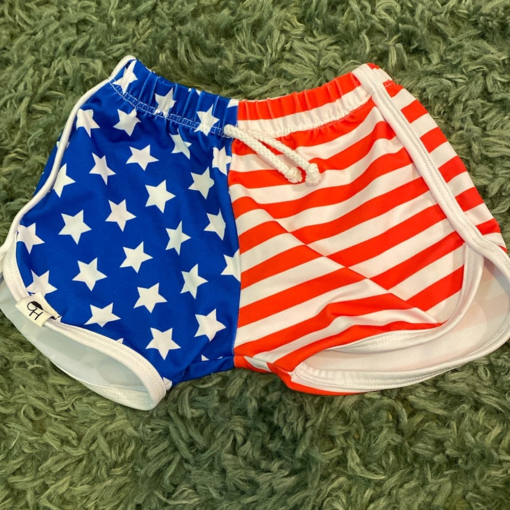 George Hats Stars and Stripes track swim shorts